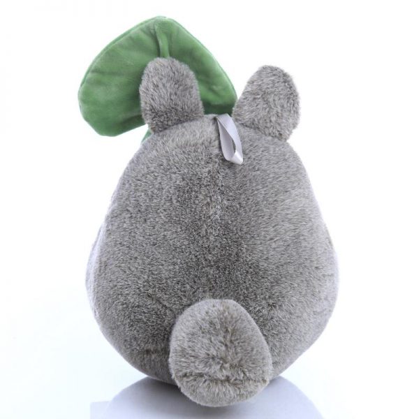 totoro plush with lotus leaf