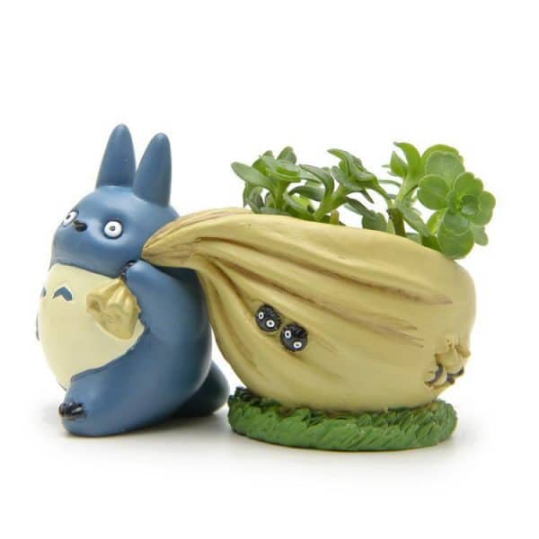 My Neighbor Totoro Blue with Flower Pot Figure - Ghibli Store