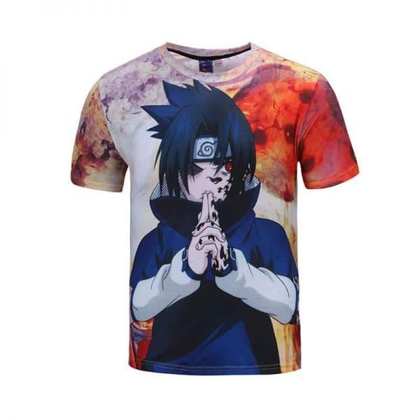 sasuke button up shirt