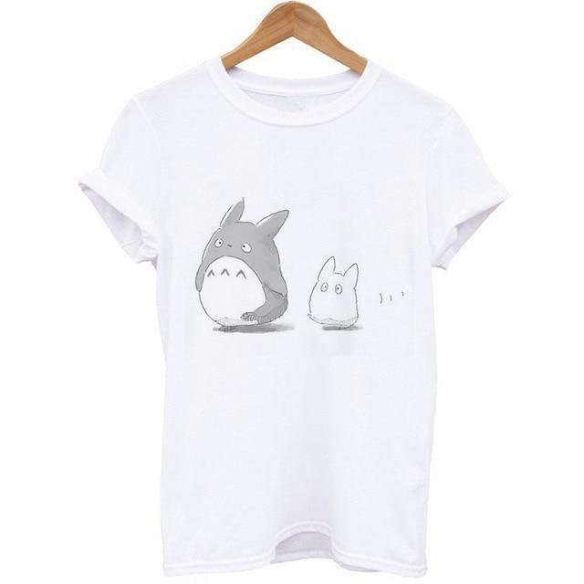 Cute Totoro Print T-Shirt For Women 12 Styles - Ghibli Store