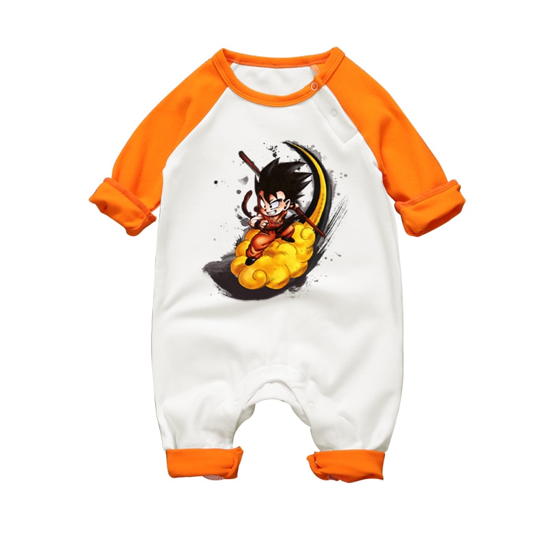 Dragon Ball Son Goku Long Sleeve Baby Onesies - Ghibli Store
