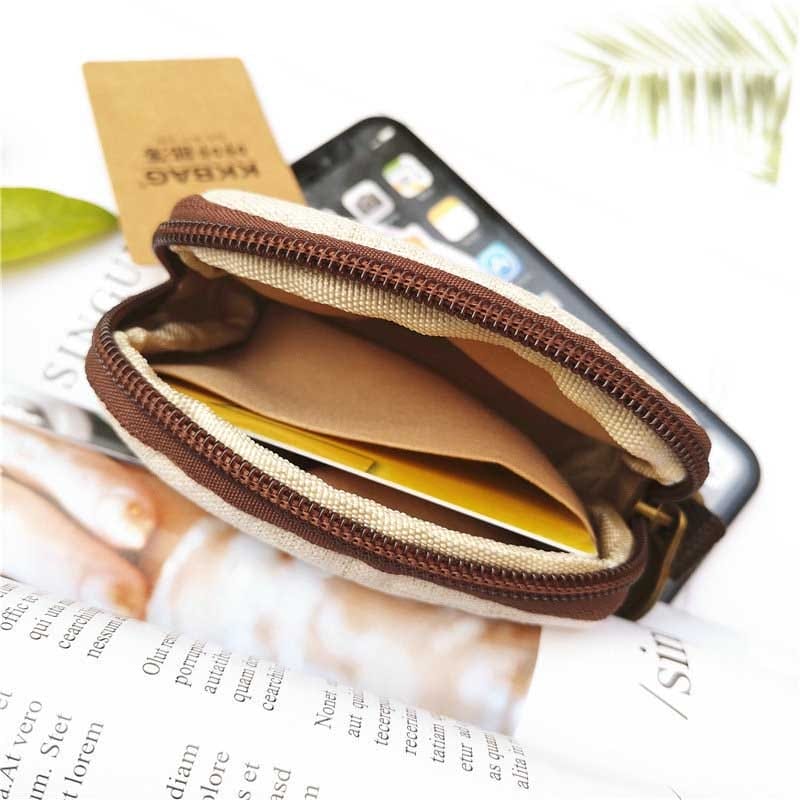 canvas coin pouch