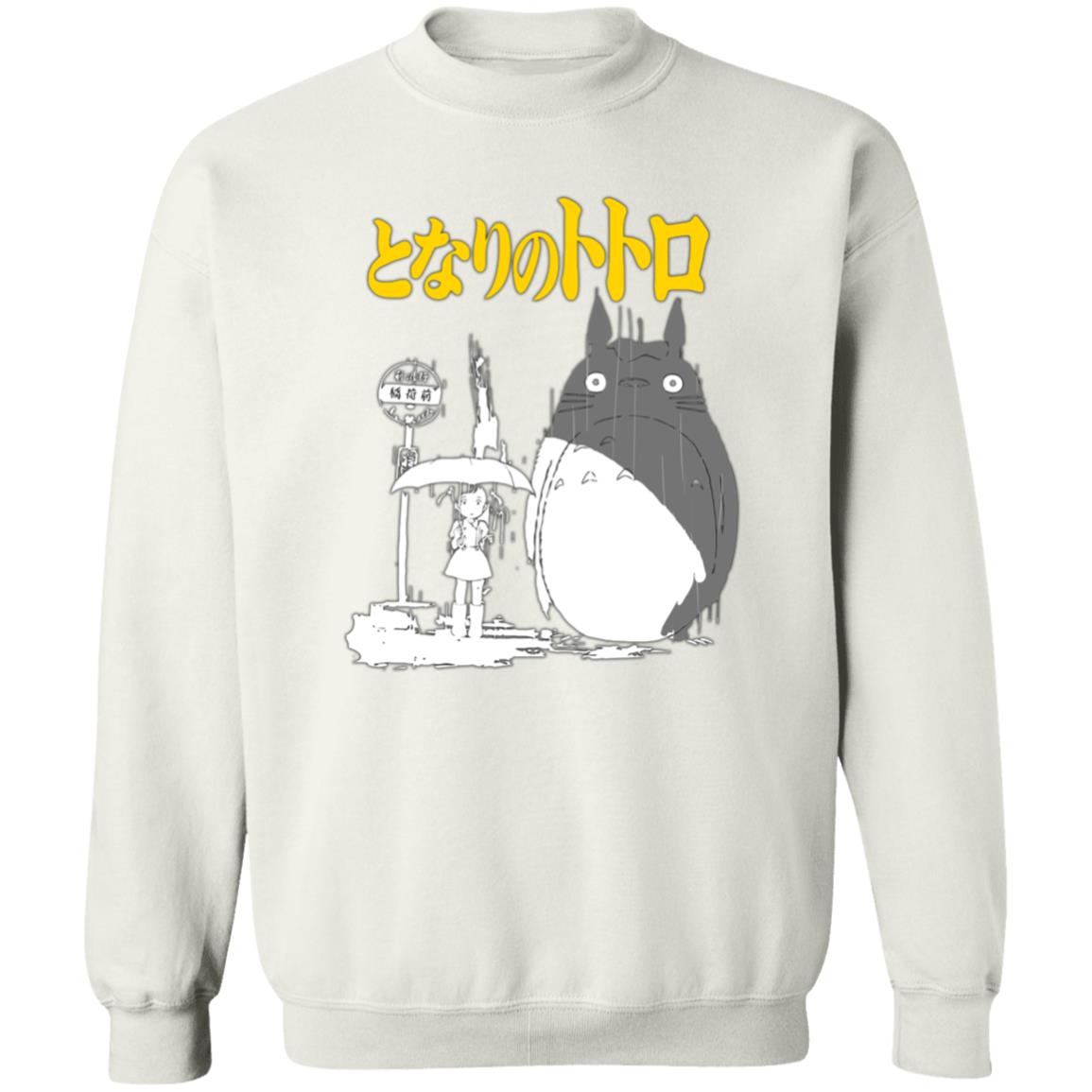 My Neighbor Totoro Poster Black & White Sweatshirt - Ghibli Store