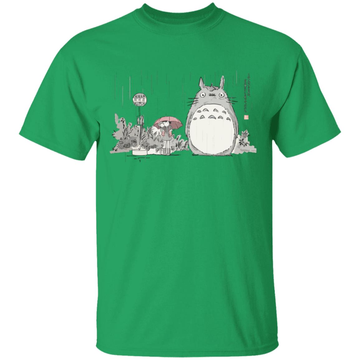 Totoro At The Bus Stop T Shirt - Ghibli Store