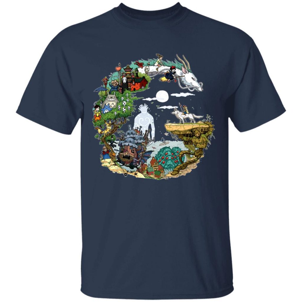 Ghibli Movie Circle T Shirt - Ghibli Store