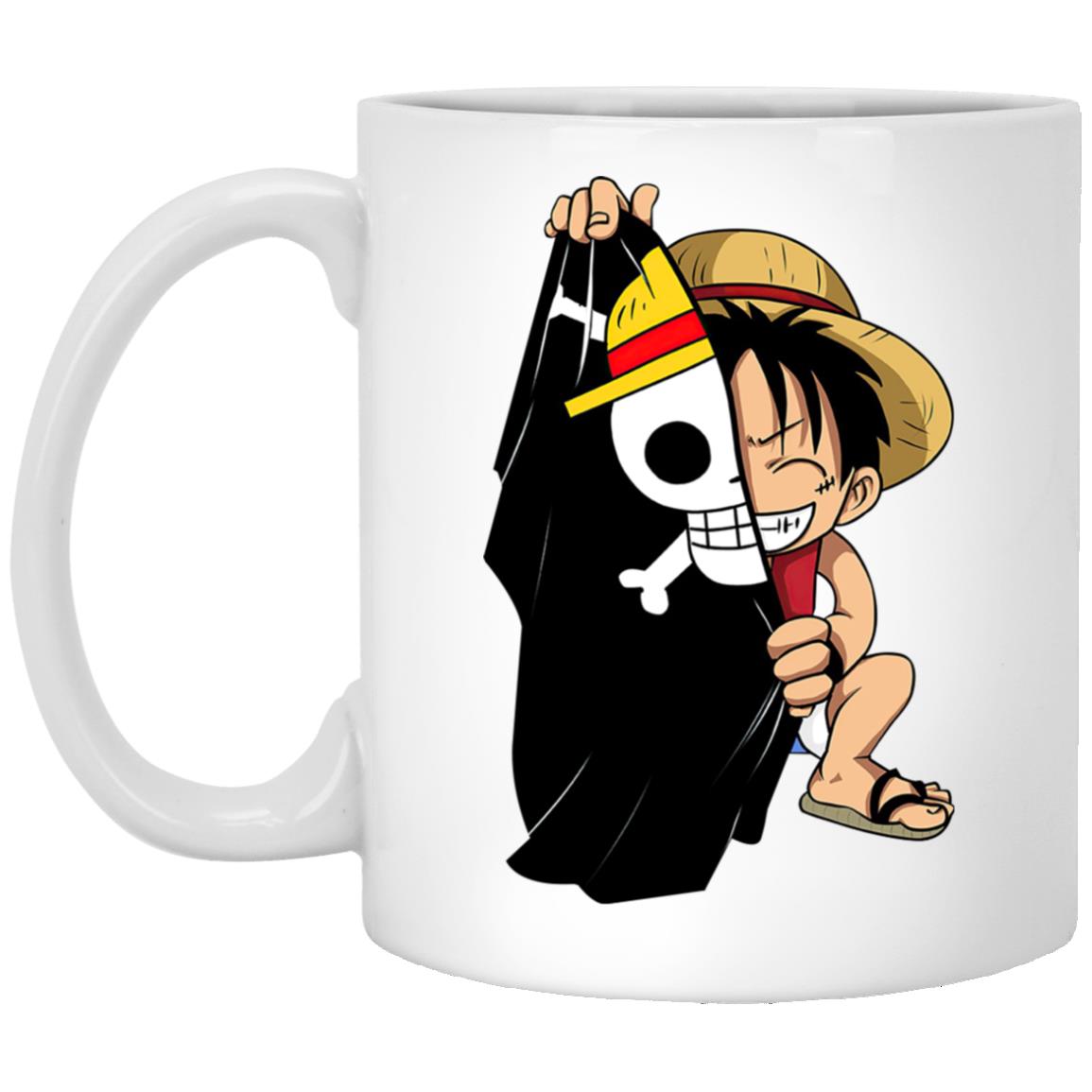 One Piece Parodic Happy Birthday Mug with Designed handle, interior and  exterior - Luffy and Gollum - My Precious (Funny One Piece Parody - High