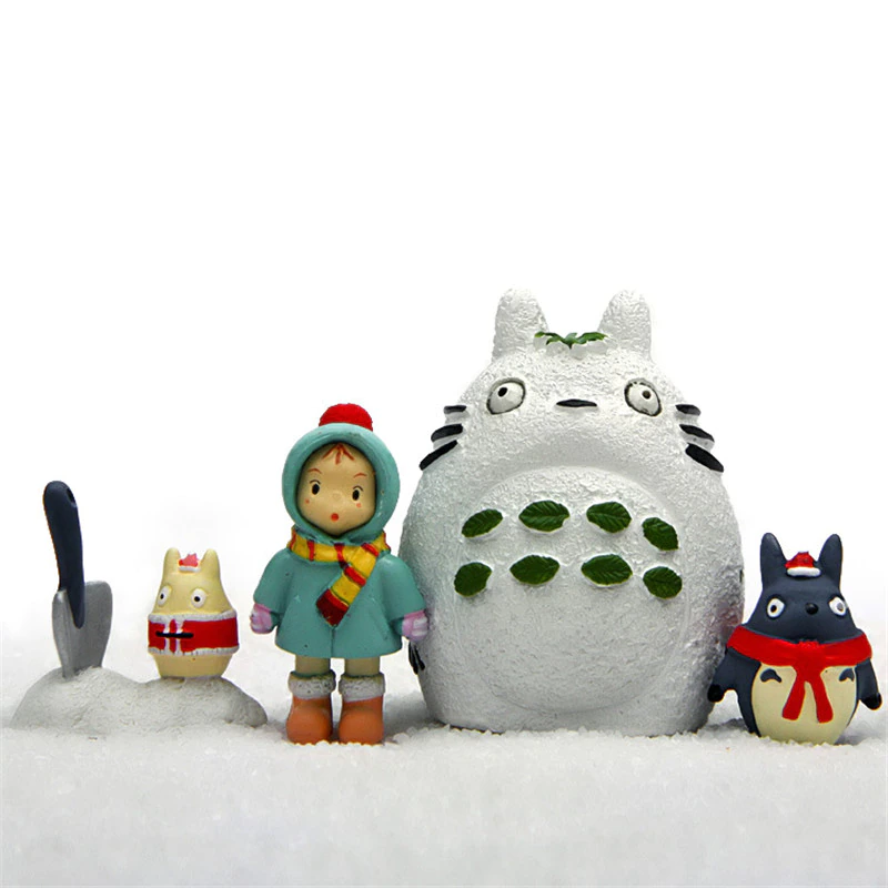 My Neighbor Totoro Small Totoro Figurine Character Figure Set of 4