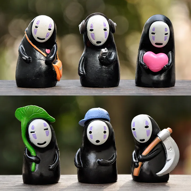 2pcs Studio Ghibli Spirited Away No Face Man Chihiro Figures Faceless Toy  Gift L